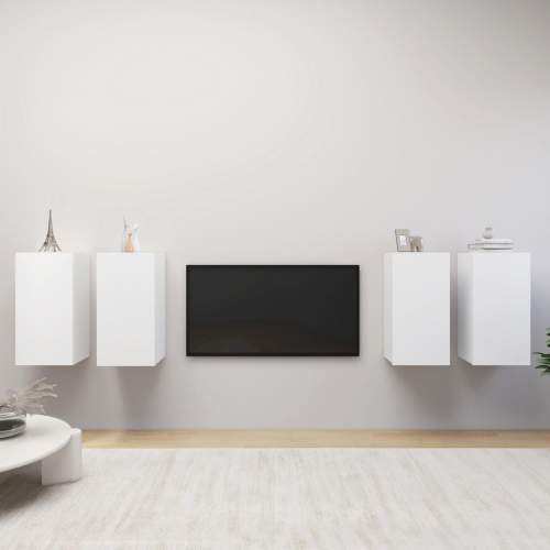 vidaXL TV skříňky 4 ks bílé 30,5 x 30 x 60 cm dřevotříska