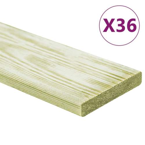 Emaga Podlahová prkna 36 ks 4,32 m² 1 m impregnované borové dřevo