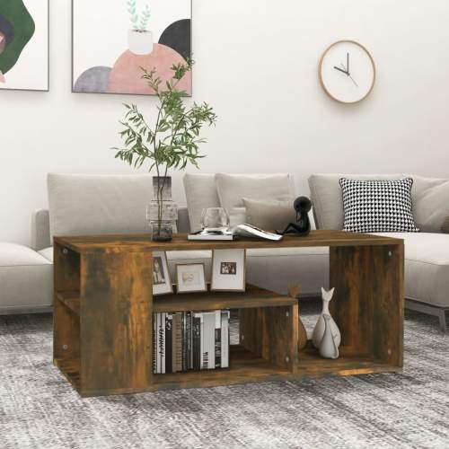HD Konferenční stolek kouřový dub 100x50x40 cm kompozitní dřevo