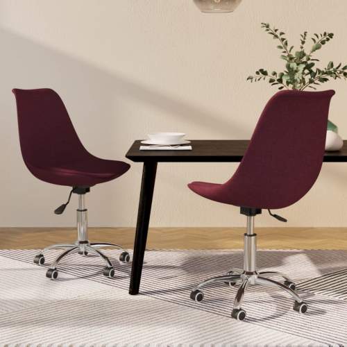 HD Otočné jídelní židle 2 ks fialové textil