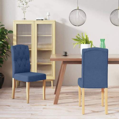 HD Jídelní židle 2 ks modré textil
