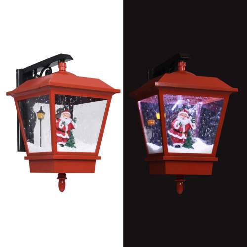 HD Vánoční závěsná lampa LED světla a Santa červená 40x27x45 cm
