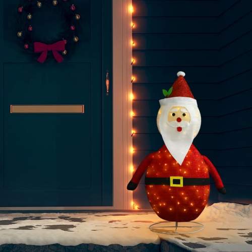 Emaga Vánoční dekorace Santa Claus s LED luxusní tkanina 120 cm