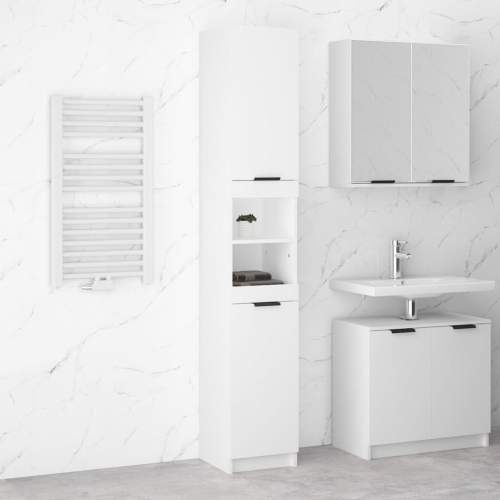 Emaga Koupelnová skříňka bílá 32 x 34 x 188,5 cm kompozitní dřevo