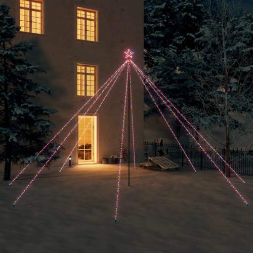 HD Vánoční světelný strom dovnitř i ven 800 LED barevný 5 m