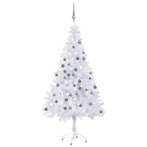 HD Umělý vánoční stromek s LED a sadou koulí 180 cm 620 větví