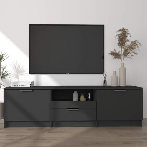 HD TV skříňka černá 140 x 35 x 40 cm kompozitní dřevo