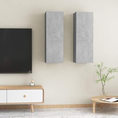 HD TV stolky 2 ks betonově šedé 30,5 x 30 x 90 cm dřevotříska