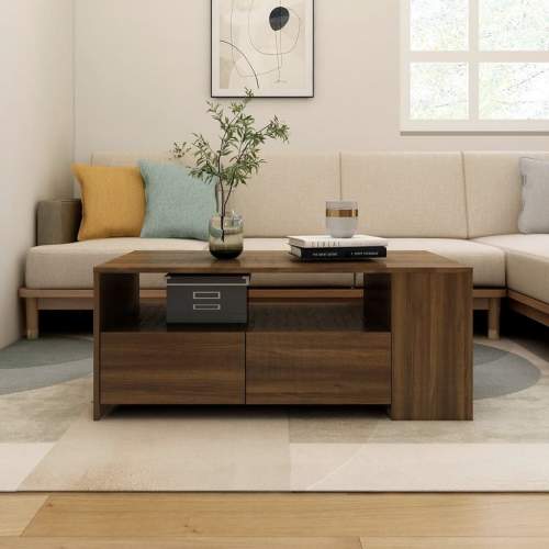 HD Konferenční stolek hnědý dub 102 x 55 x 42 cm kompozitní dřevo