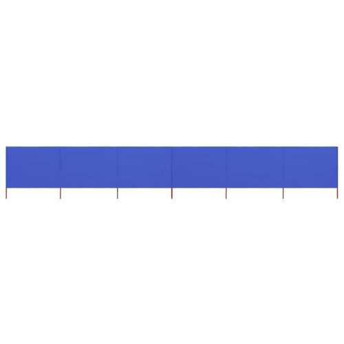 HD 6dílná zástěna proti větru látková 800 x 120 cm azurově modrá