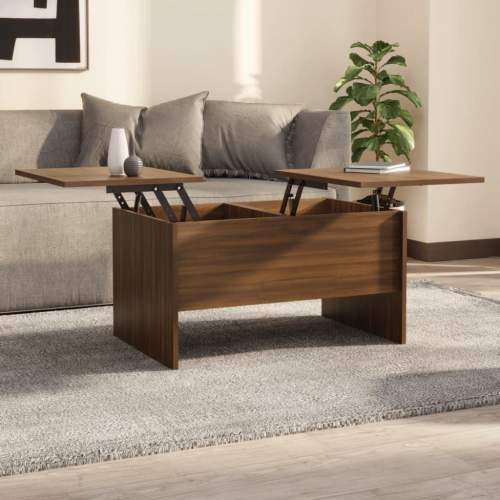 HD Konferenční stolek hnědý dub 80 x 50 x 42,5 cm kompozitní dřevo