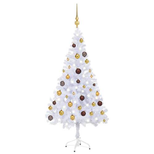 Emaga Umělý vánoční stromek s LED a sadou koulí 120 cm 230 větví