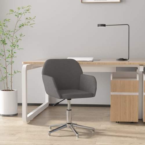 HD Otočná kancelářská židle světle šedá textil