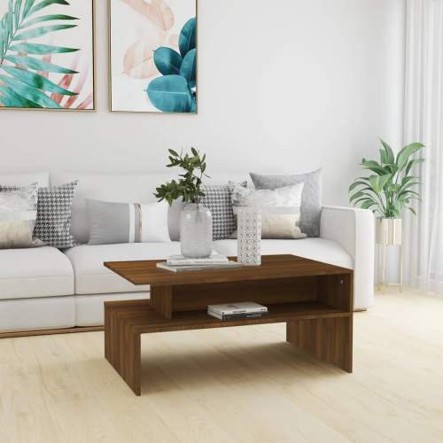 HD Konferenční stolek hnědý dub 90x60x42,5 cm kompozitní dřevo