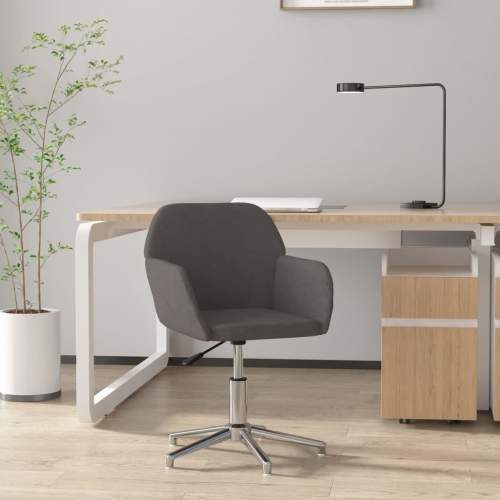 HD Otočná kancelářská židle tmavě šedá textil