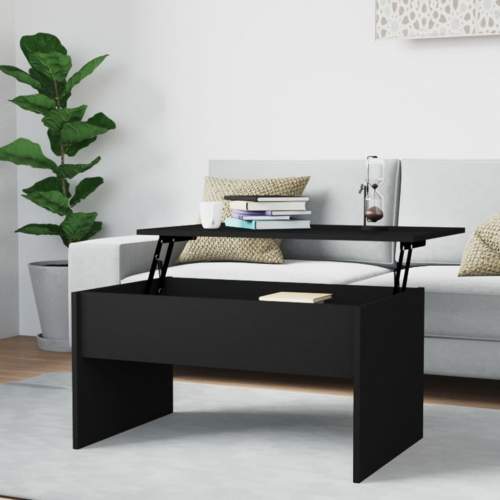 Emaga Konferenční stolek černý 80 x 50,5 x 41,5 cm kompozitní dřevo