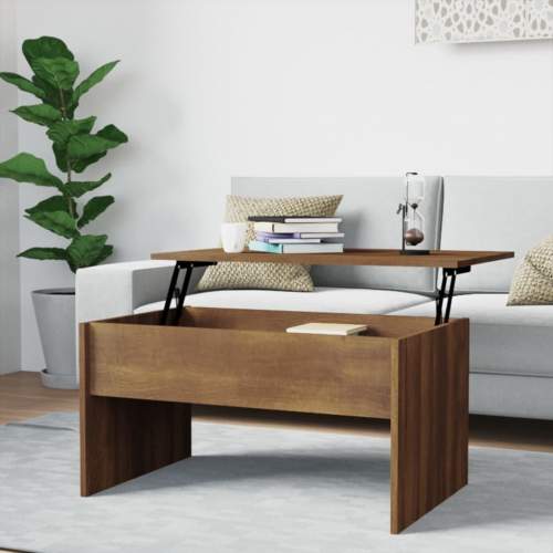 Emaga Konferenční stolek hnědý dub 80x50,5x41,5 cm kompozitní dřevo