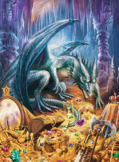 RAVENSBURGER Puzzle Jeskynní drak XXL 100 dílků