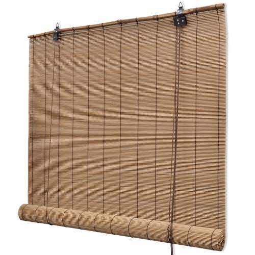 Hnědá bambusová roleta 150 x 220 cm