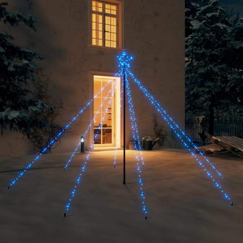 HD Vánoční světelný strom dovnitř i ven 400 LED modrý 2,5 m
