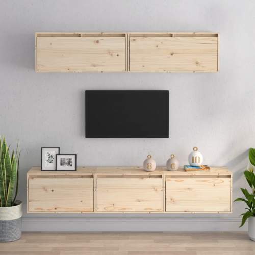 SHUMEE TV skříňky 5 ks masivní borové dřevo