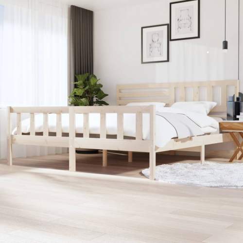 SHUMEE Rám postele masivní dřevo 200 x 200 cm