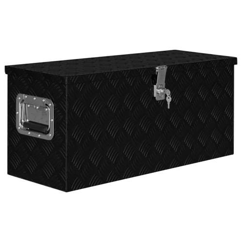 SHUMEE VidaXL Hliníkový box 80 x 30 x 35 cm černý