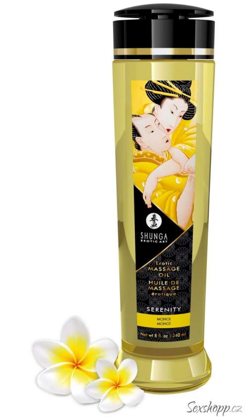 Shunga Profesionální masážní olej Erotic Massage Oil Serenity Monoi 240 ml