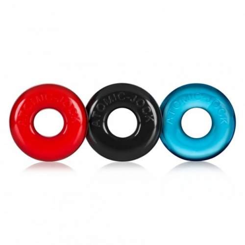 Oxballs Ringer 3-Pack Multicolor, sada 3 ks elastických erekčních kroužků