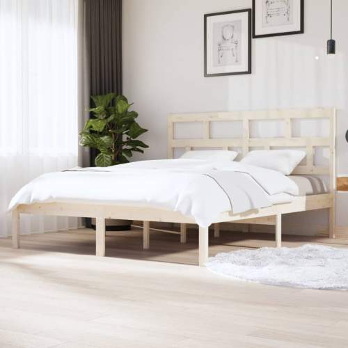Rám postele masivní dřevo 180 x 200 cm Super King