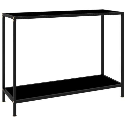 VidaXL Konzolový stolek černý 100 x 35 x 75 cm tvrzené sklo