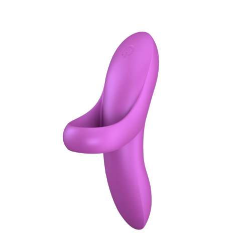 Satisfyer Prstový vibrátor Satisfyer Bold Lover růžový, silikonový vibrátor na prst pro ženy a páry