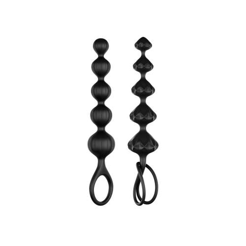 Satisfyer Beads Black, sada 2 silikonových análních kuliček