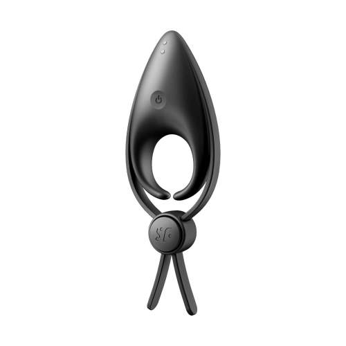 Satisfyer Vibrační erekční kroužek Sniper černý, silikonová smyčka na penis