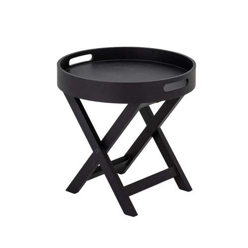 Černý dřevěný odkládací stolek Bloomingville Freya 40 cm
