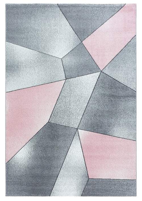 Ayyildiz Kusový koberec Beta 1120 šedá/růžová 160x230 cm