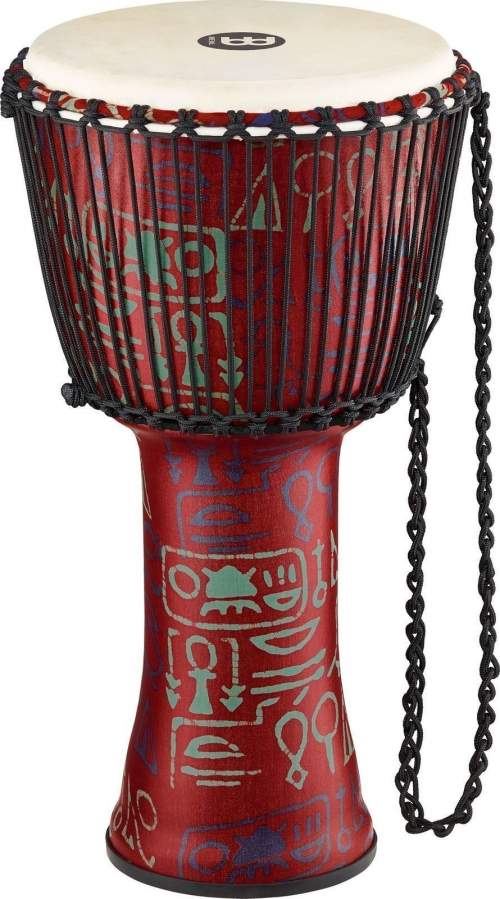 Meinl PADJ1-L-G Travel Rope Tuned Djembe Goat Head 12” - Pharaoh's Script