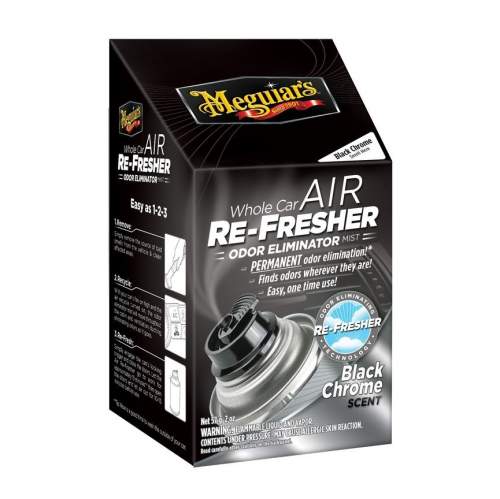 Meguiar's Air Re-Fresher Odor Eliminator - čistič klimatizace + pohlcovač pachů + osvěžovač vzduchu - různé vůně Vůně: Black Chrome