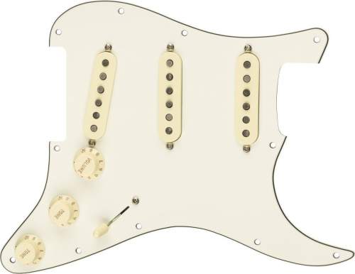 Fender Pre-Wired Stratocaster Pickguard, Custom '69 SSS - White
