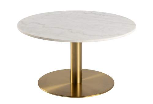 Actona Konferenční stolek Corby bílý mramor/zlatá