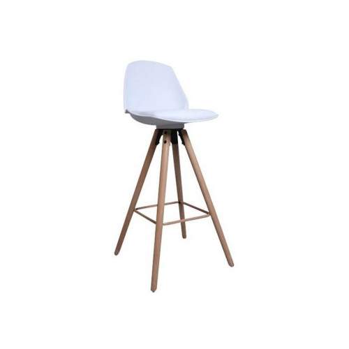 Scandi Bílá plastová barová židle Hannah 63 cm