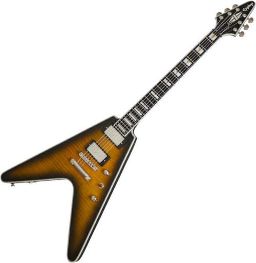 Epiphone Flying V Prophecy Yellow Tiger Aged