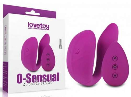 Lovetoy O-Sensual Double Rush, fialový duo vibrátor s dálkovým ovladačem