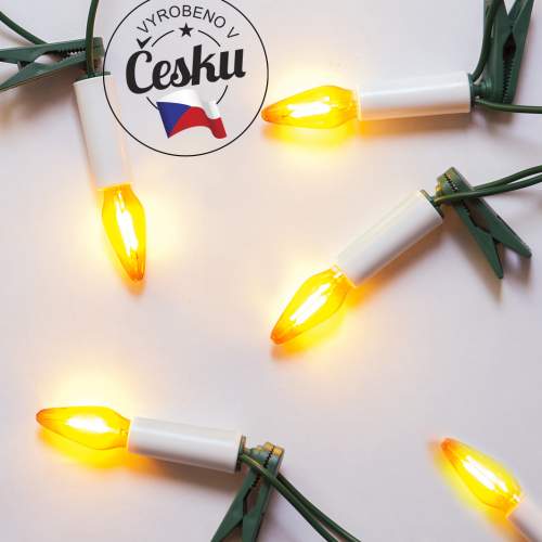 Vánoční retro řetěz LED FELICIA SV-16 Filament žlutá, 16ks 14V LED žárovek - EXIHAND