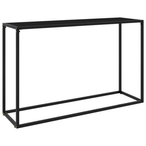 HD Konzolový stolek černý 120 x 35 x 75 cm tvrzené sklo