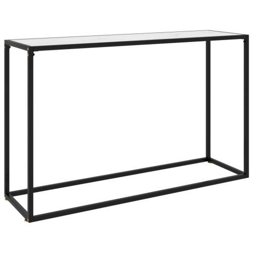 Emaga Konzolový stolek bílý 120 x 35 x 75 cm tvrzené sklo