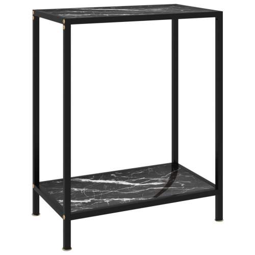 Emaga Konzolový stolek černý 60 x 35 x 75 cm tvrzené sklo