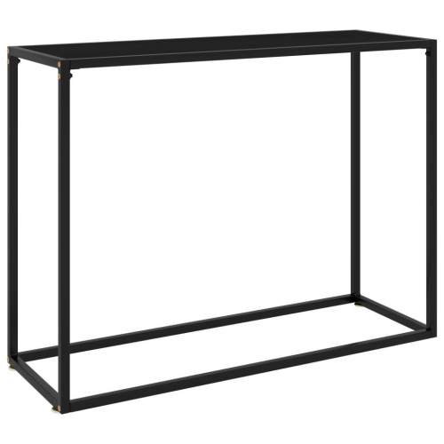 HD Konzolový stolek černý 100 x 35 x 75 cm tvrzené sklo