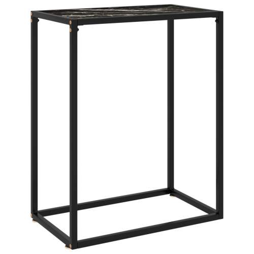 Konzolový stolek černý 60 × 35 × 75 cm tvrzené sklo