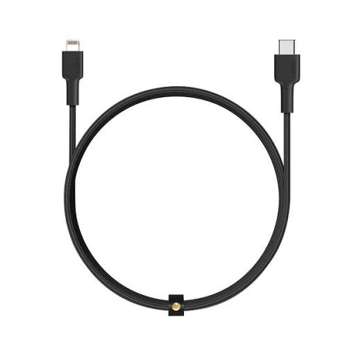 AUKEY Cable USB-C Lightning 1.2m Braided Nylon black CB-CL1